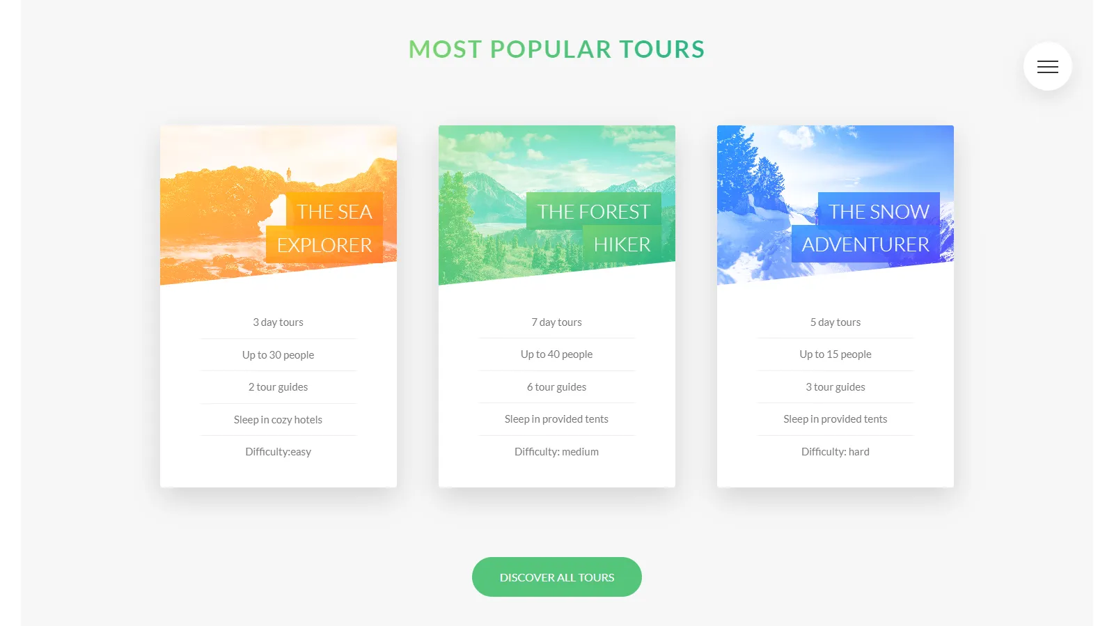 Screenshot of the web project