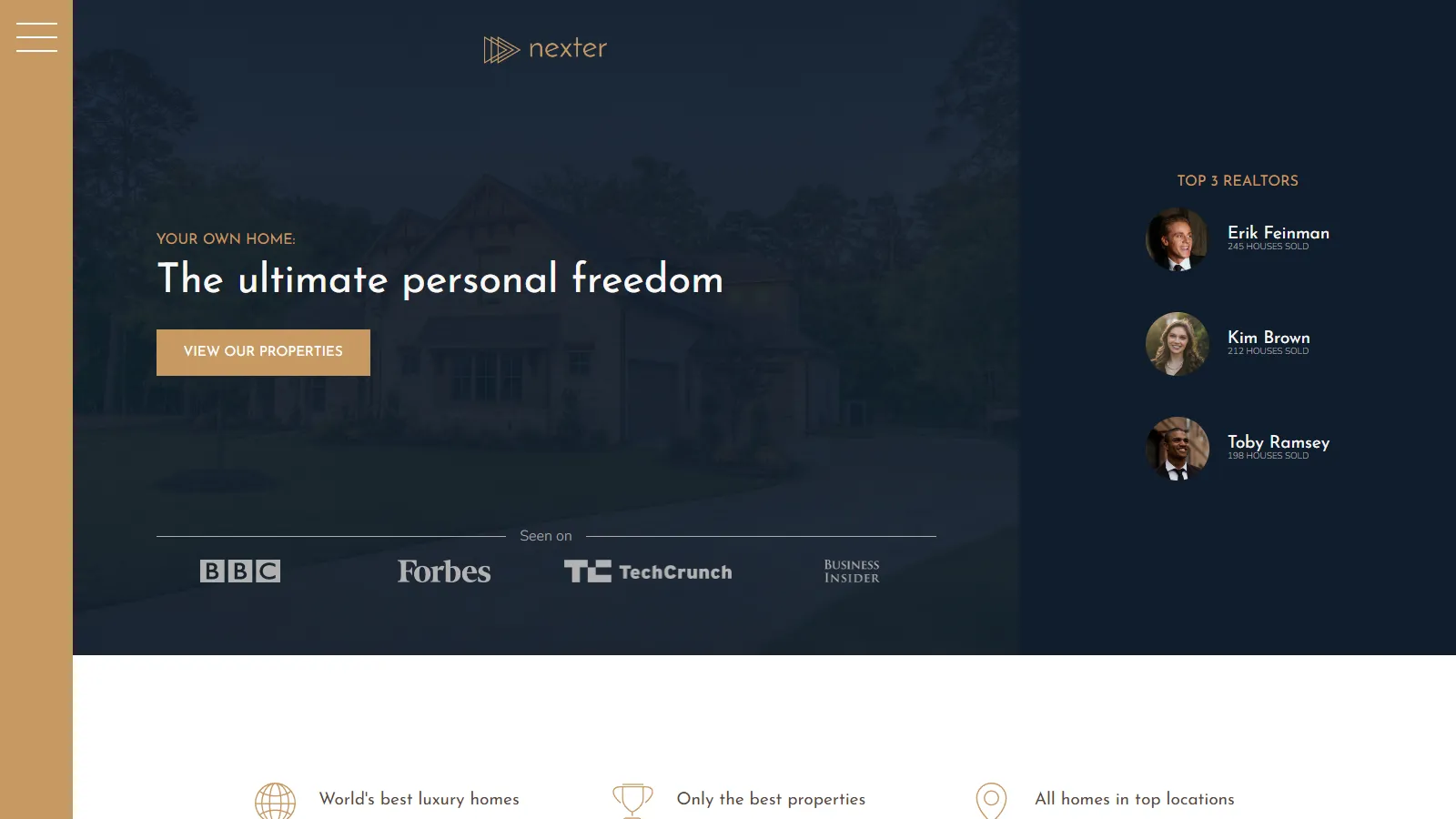 Screenshot of the web project